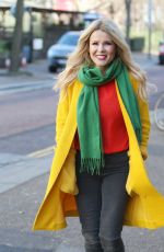 MELINDA MESSENGER Arrives at ITV Studios in London 01/19/2018