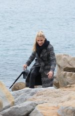 MICHELLE HUNZIKER at a Beach in Sanremo 01/29/2018