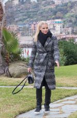 MICHELLE HUNZIKER at a Beach in Sanremo 01/29/2018