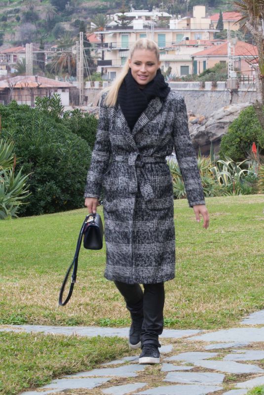 MICHELLE HUNZIKER at a Beach in Sanremo 01/29/2018