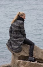 MICHELLE HUNZIKER at a Beach in Sanremo 01/29/2018