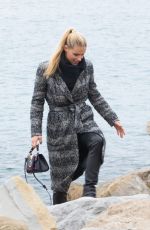 MICHELLE HUNZIKER at a Beach in Sanremo 01/29/2018