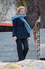 MICHELLE HUNZIKER Out for a Walk by the Sea in Sanremo 01/30/2018
