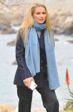 MICHELLE HUNZIKER Out for a Walk by the Sea in Sanremo 01/30/2018