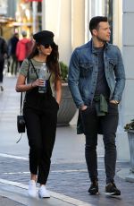 MICHELLE KEEGAN and Mark Wright Out at The Grove in Los Angeles 01/25/2018