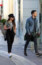 MICHELLE KEEGAN and Mark Wright Out at The Grove in Los Angeles 01/25/2018