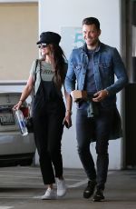 MICHELLE KEEGAN and Mark Wright Out at The Grove in Los Angeles 01/25/2018