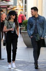 MICHELLE KEEGAN and Mark Wright Out at The Grove in Los Angeles 01/25/2018
