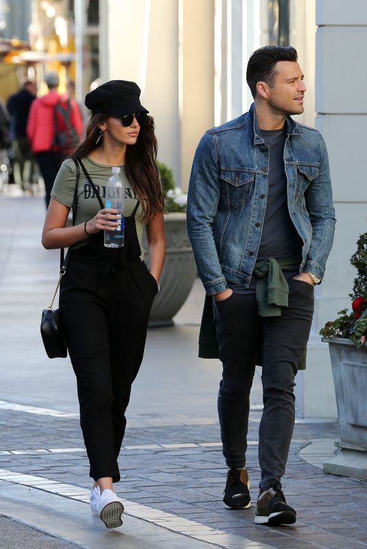 MICHELLE KEEGAN and Mark Wright Out at The Grove in Los Angeles 01/25/2018