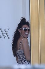 MICHELLE KEEGAN Leaves Waldorf Astoria Hotel in Beverly Hills 01/22/2018