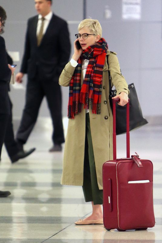 MICHELLE WILLIAMS at JFK Airport in New York 01/29/2018