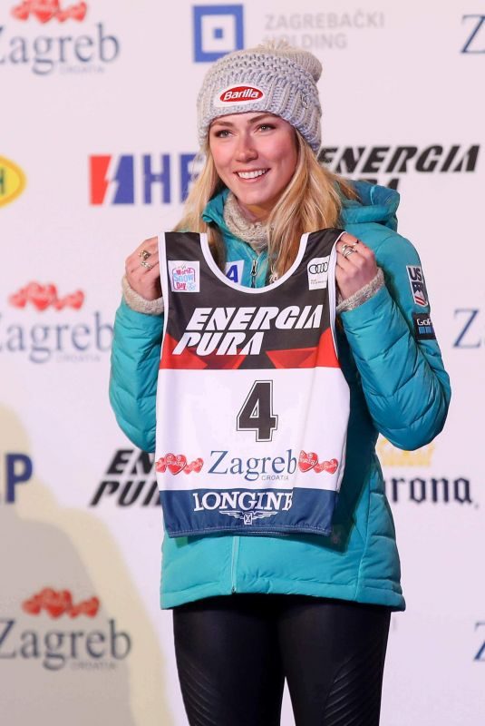 MIKAELA SHIFFRIN at Alpine Skiing Fis World Cup Ladies Draw in Zagreb 01/02/2018