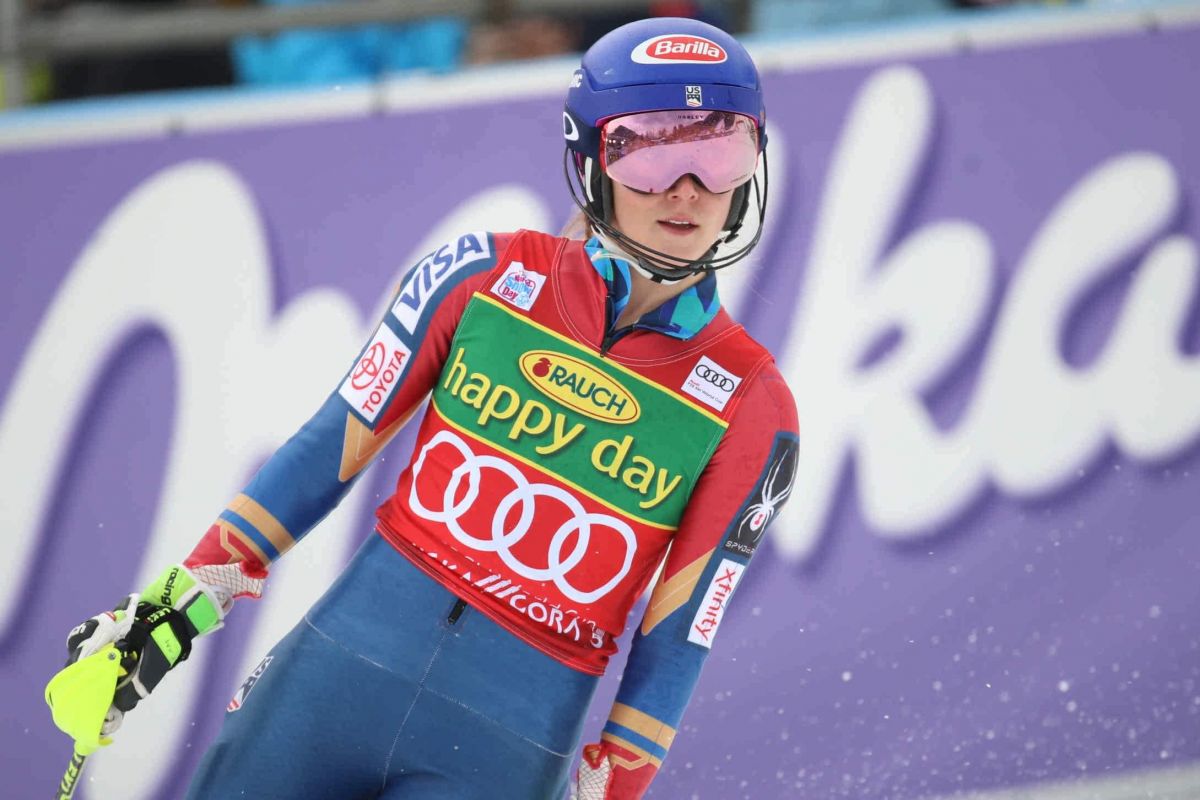 MIKAELA SHIFFRIN at Alpine Skiing FIS World Cup Slalom at Kranjska Gora ...