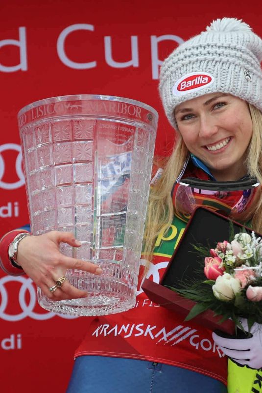 MIKAELA SHIFFRIN at Alpine Skiing FIS World Cup Slalom at Kranjska Gora in Slovenia 01/07/2018