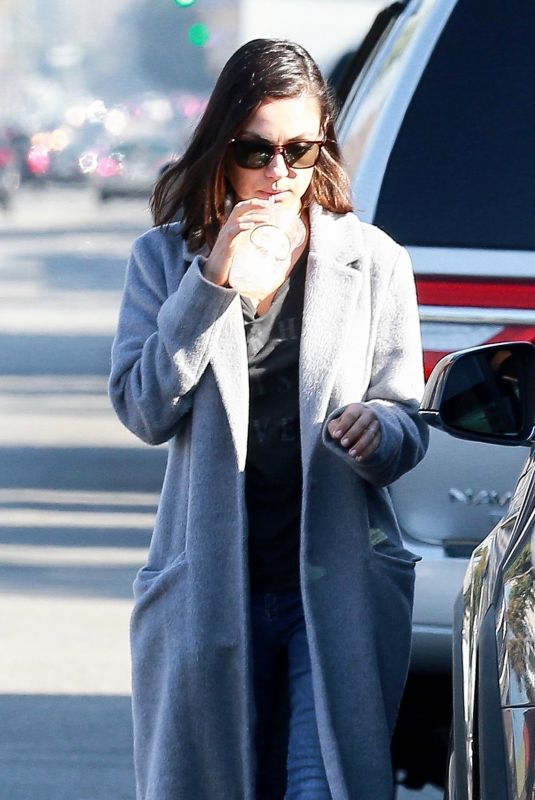 MILA KUNIS Out and About in Sherman Oaks 01/11/2018
