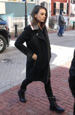 MILA KUNIS Out at Harvard Campus in Cambridge 01/25/2018