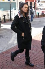 MILA KUNIS Out at Harvard Campus in Cambridge 01/25/2018
