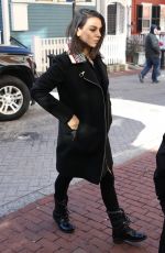 MILA KUNIS Out at Harvard Campus in Cambridge 01/25/2018