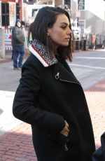 MILA KUNIS Out at Harvard Campus in Cambridge 01/25/2018