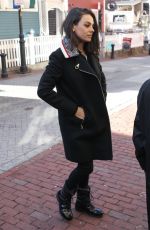 MILA KUNIS Out at Harvard Campus in Cambridge 01/25/2018