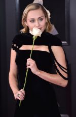 MILEY CYRUS at Grammy 2018 Awards in New York 01/28/2018