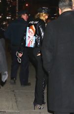 MILEY CYRUS Leaves Stephen Colbert Show in New York 01/25/2018