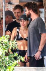 MILEY CYRUS Out for Lunch in Byron Bay 01/10/2018