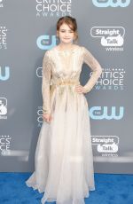 MILLICENT SIMMONDS at 2018 Critics’ Choice Awards in Santa Monica 01/11/2018