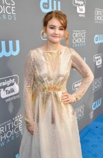 MILLICENT SIMMONDS at 2018 Critics’ Choice Awards in Santa Monica 01/11/2018