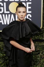 MILLIE BOBBY BROWN at 75th Annual Golden Globe Awards in Beverly Hills 01/07/2018