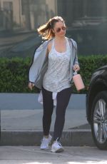 MINKA KELLY Leaves a Gym in West Hollywood 01/15/2018