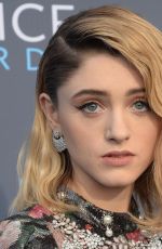 NATALIA DYER at 2018 Critics’ Choice Awards in Santa Monica 01/11/2018