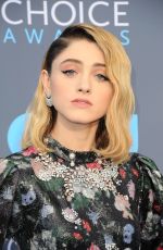 NATALIA DYER at 2018 Critics’ Choice Awards in Santa Monica 01/11/2018