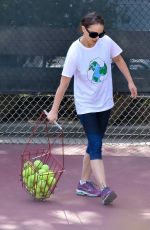 NATALIE PORTMAN at Tennis Workout in Los Angeles 01/24/2018