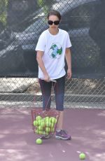 NATALIE PORTMAN at Tennis Workout in Los Angeles 01/24/2018