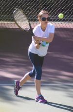 NATALIE PORTMAN at Tennis Workout in Los Angeles 01/24/2018