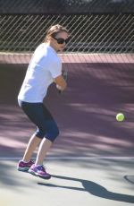 NATALIE PORTMAN at Tennis Workout in Los Angeles 01/24/2018