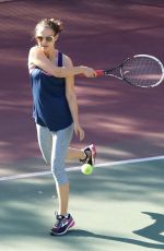NATALIE PORTMAN Plays Tennis with Her Friends in Los Angeles 01/17/2018