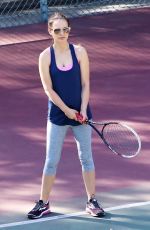 NATALIE PORTMAN Plays Tennis with Her Friends in Los Angeles 01/17/2018
