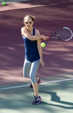 NATALIE PORTMAN Plays Tennis with Her Friends in Los Angeles 01/17/2018