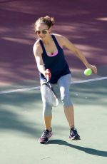 NATALIE PORTMAN Plays Tennis with Her Friends in Los Angeles 01/17/2018