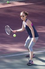 NATALIE PORTMAN Plays Tennis with Her Friends in Los Angeles 01/17/2018