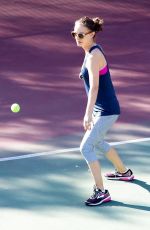 NATALIE PORTMAN Plays Tennis with Her Friends in Los Angeles 01/17/2018