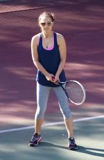 NATALIE PORTMAN Plays Tennis with Her Friends in Los Angeles 01/17/2018