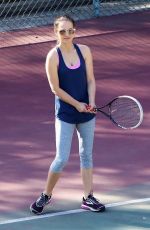 NATALIE PORTMAN Plays Tennis with Her Friends in Los Angeles 01/17/2018