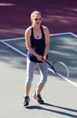 NATALIE PORTMAN Plays Tennis with Her Friends in Los Angeles 01/17/2018