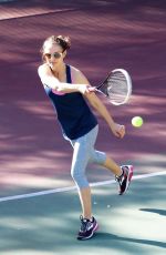 NATALIE PORTMAN Plays Tennis with Her Friends in Los Angeles 01/17/2018