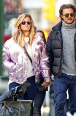 NINA AGDAL and Jack Brinkley-Cook Out in West Village 01/27/2018