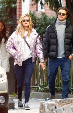NINA AGDAL and Jack Brinkley-Cook Out in West Village 01/27/2018