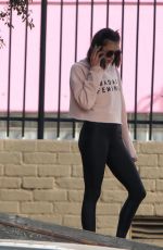 NINA DOBREV Heading to a Gym in West Hollywood 01/27/2018
